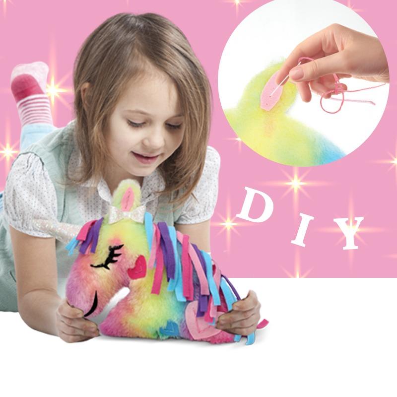 سيو ستار - مجموعة خياطة وسادة الفرو بتصميم اليونيكورن