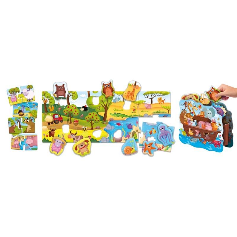 Lisciani Carotina Baby Logic 3D Animals + Montessori The Big House Bundle