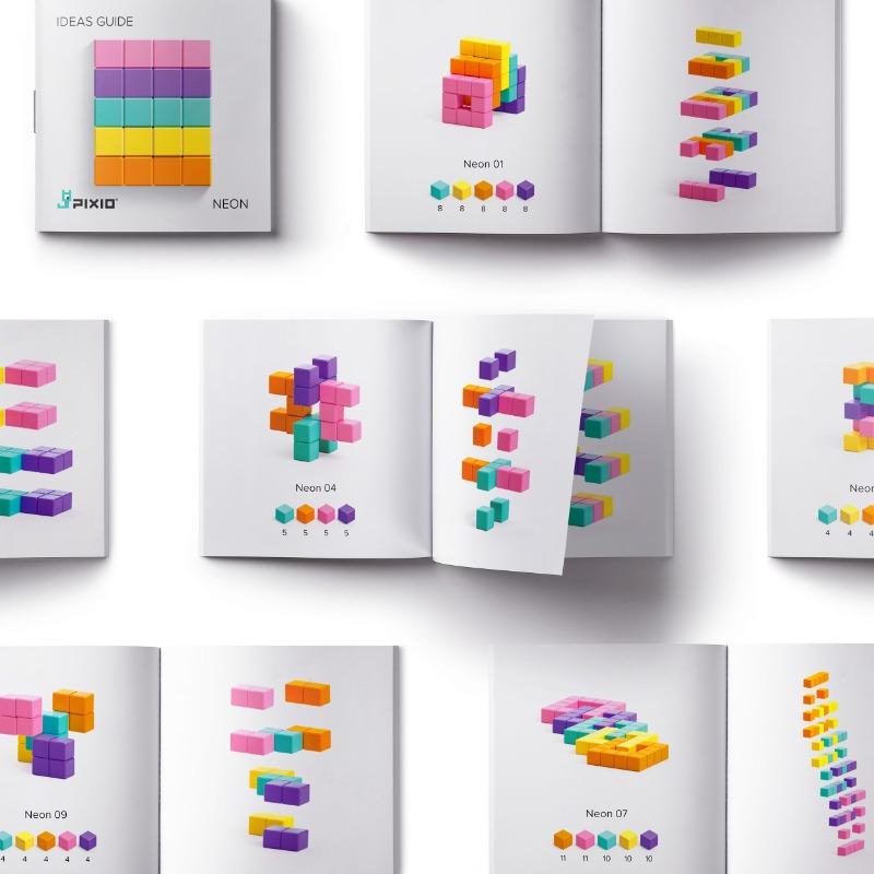 PIXIO Neon - 60 Magnetic Blocks