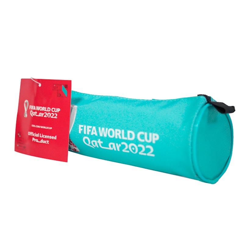 FIFA 2022 Barrel Pencil Case Emblem-T Turquoise Color