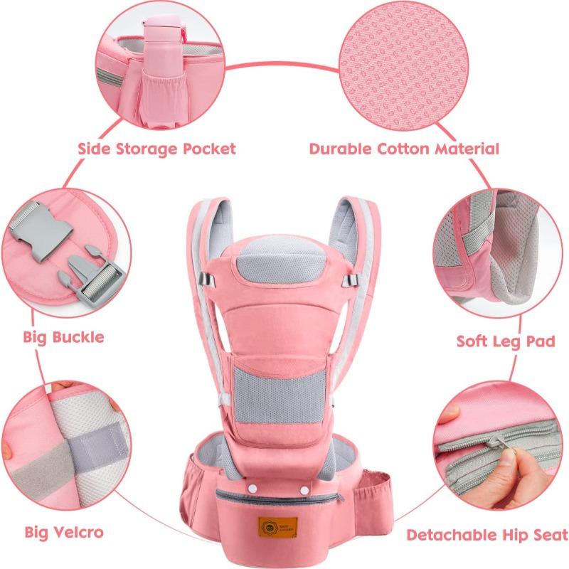 Baby Carrier with Hip Seat Lumbar Support