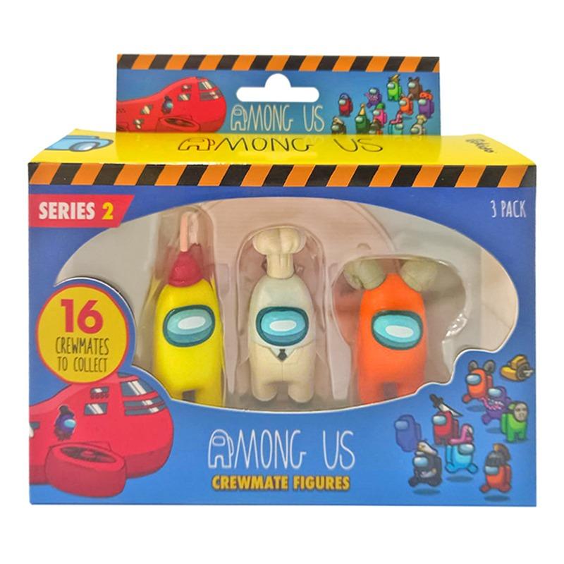 Toikido Among Us Crewmate Figures 3 Pack Deluxe Box-Multiple shapes
