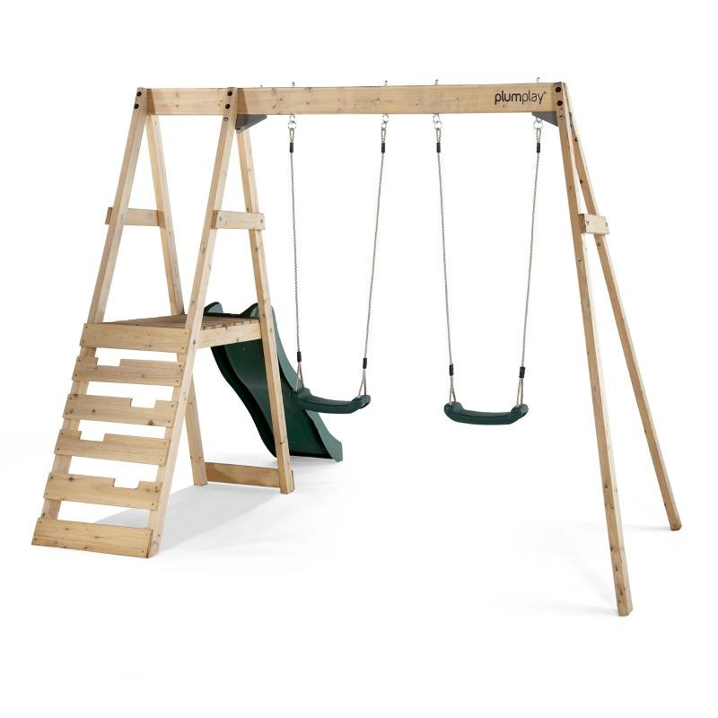 Plum Surfside Tamarin Wooden Swing and Slide Play Center