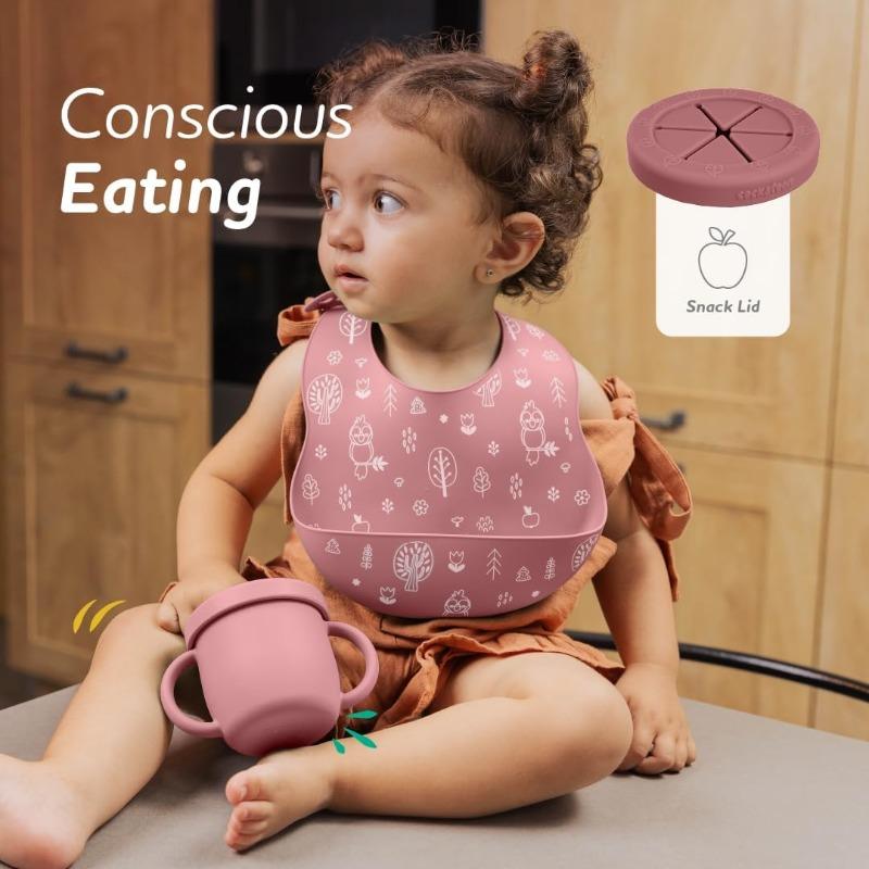 Bimbly Silicone Baby Straw Cup Set 4 Pcs Pink