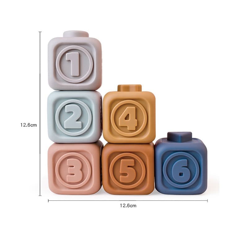 Konig Kids Baby Soft Stacking Building Blocks