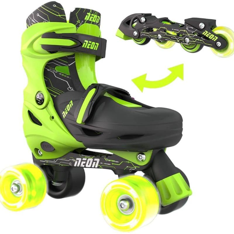 Yvolution Green Neon Combo Skates - Size 34-37