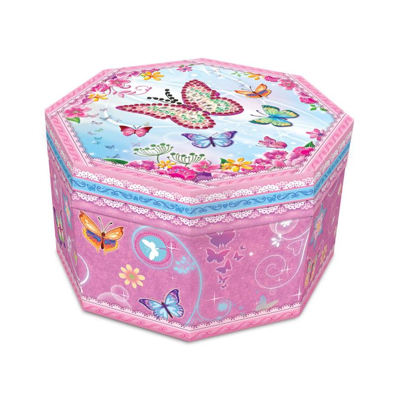 Butterfly Printed Musical Jewelry Box