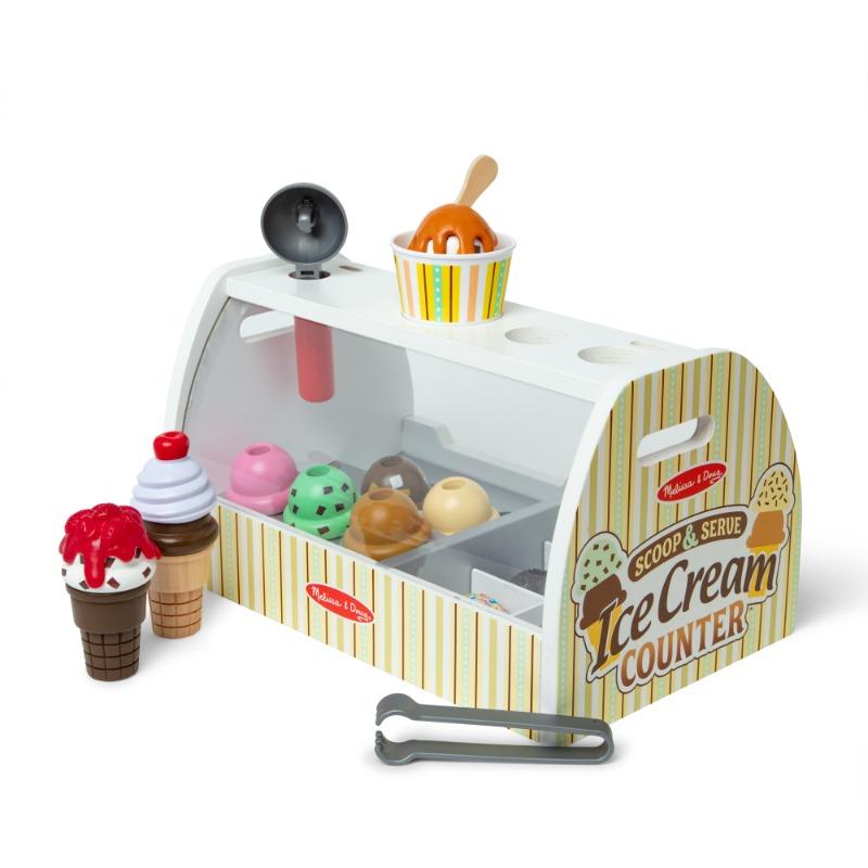 Melissa And Doug - Wooden Scoop and Serve Ice Cream Counter