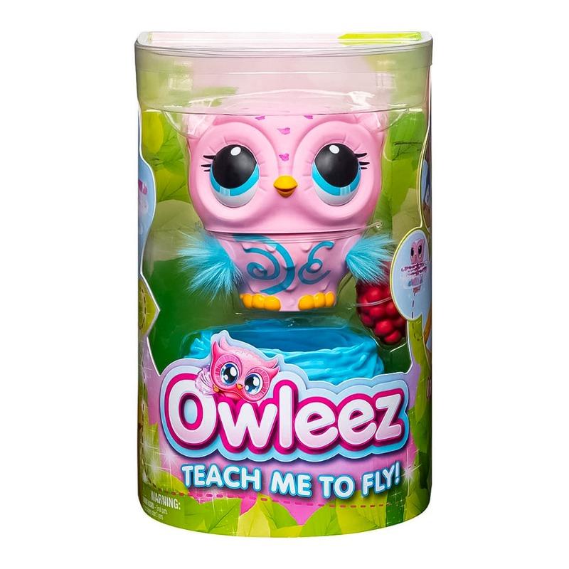 Owleez Flying Baby Owl Interactive Toy with Lights And Sounds - Pink