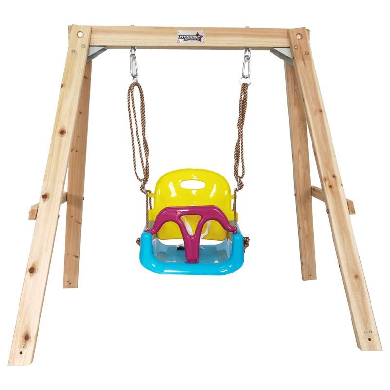 Dynamic Sports Growing Giraffe Wooden Swing Set