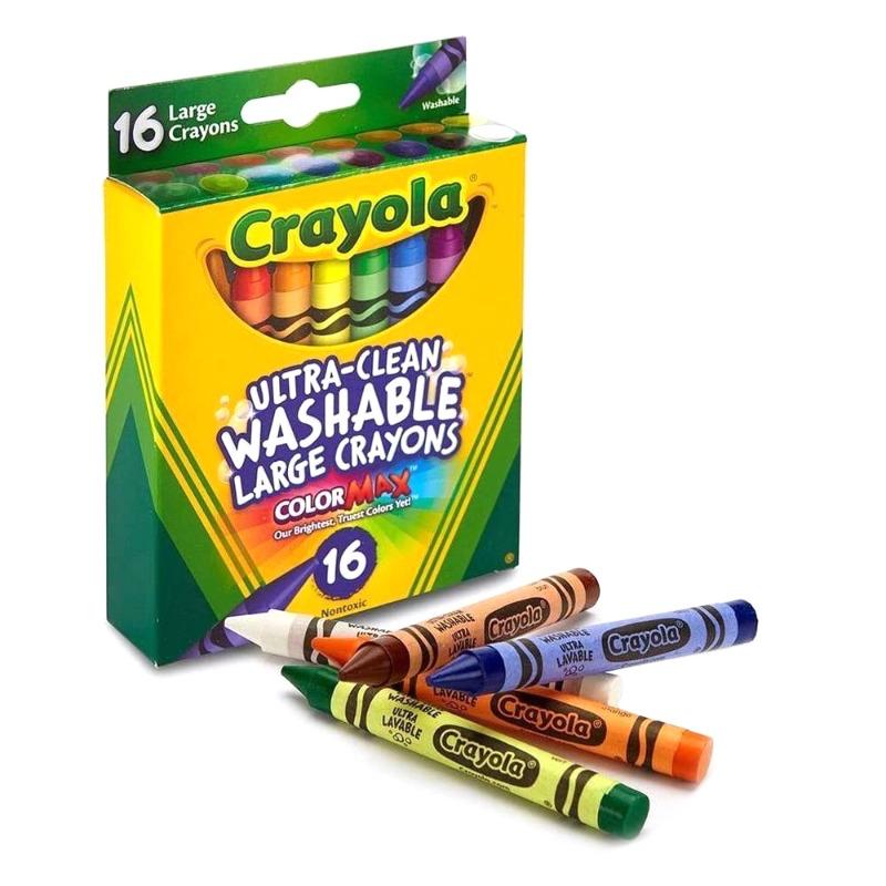 Crayola - 16 Ct Ultra Clean Washable Large Crayons