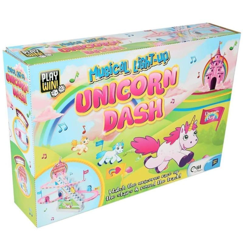 RMS Toys Magical Light-Up Unicorn Dash Game Play & Win