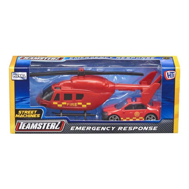 Teamsterz Helicopter and Rescue Vehicle