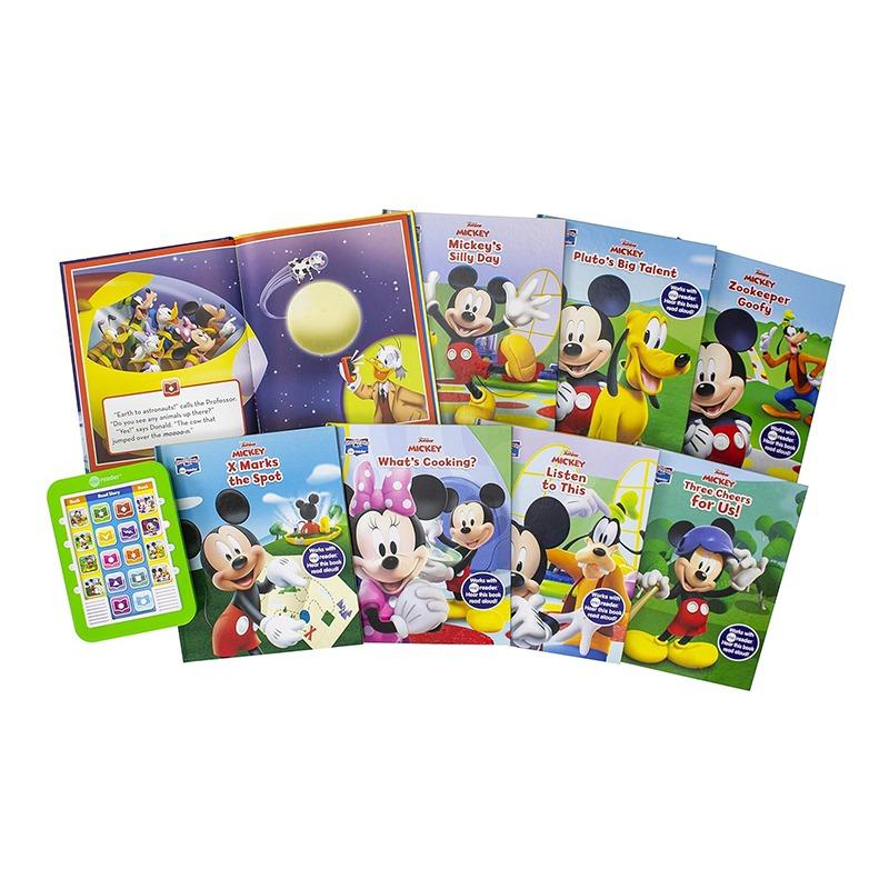 ديزني ميكي ماوس قارئ إلكتروني مع 8 كتب صوتية