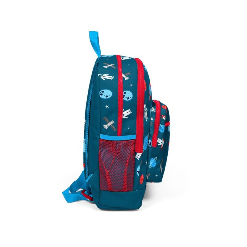 Coral High Kids Indigo Red Space Patterned USB School Backpack