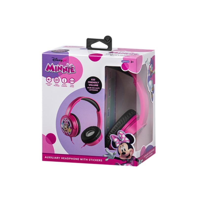 Disney Minnie Mouse Auxiliary Headphones With Decorative Stickers