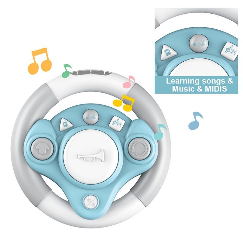 سيارة تاكسي إسفنجية مع عجلة قيادة تعليمية - لون أزرق