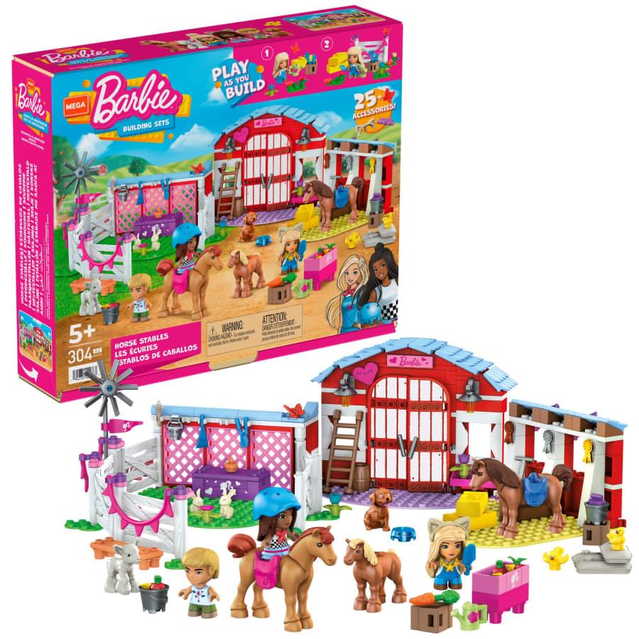 MEGA Barbie Building Sets Horse Stables - 304 Pcs