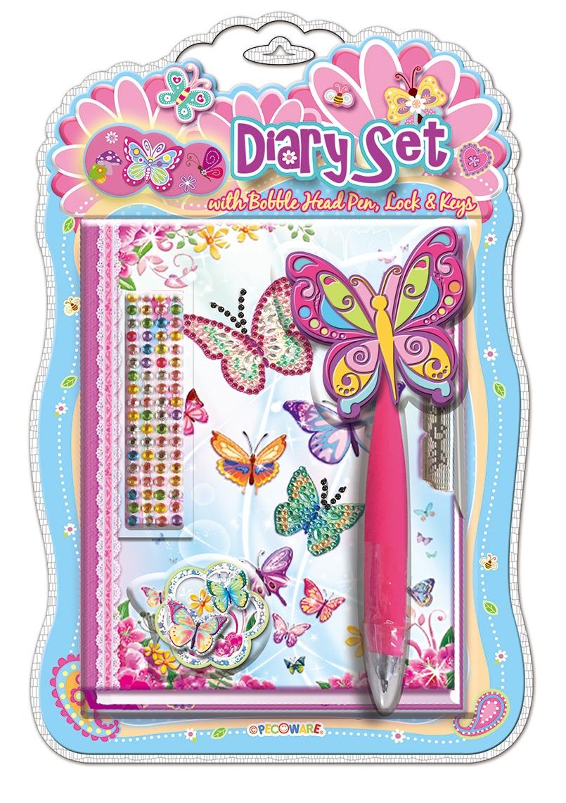 Diary Set With Pen - Butterfly
