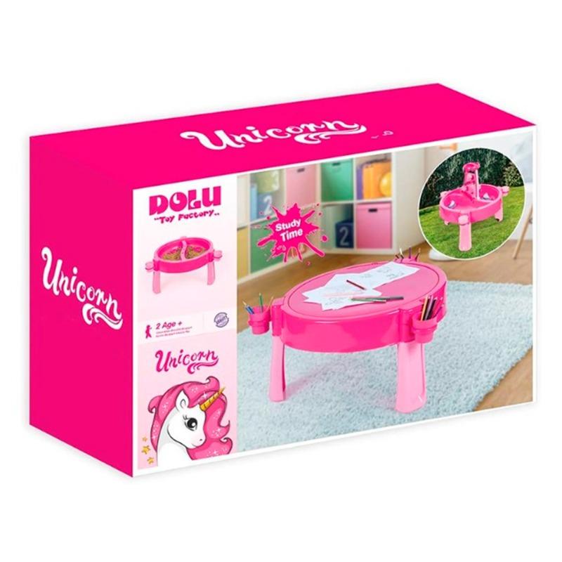 Dolu Unicorn 3 in 1 Water And Sand Activity Table - Pink