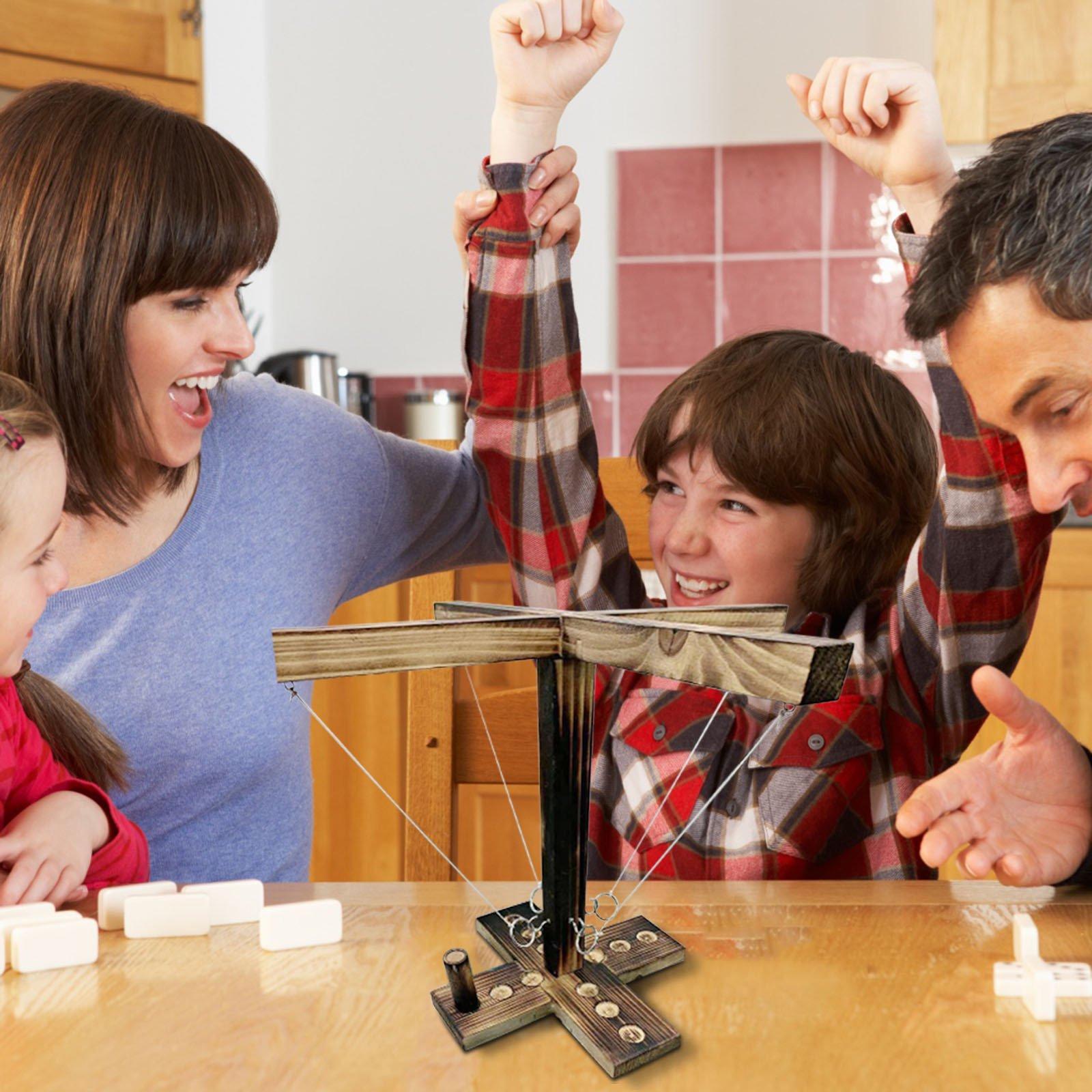 لعبة رمي الحلقة الخشبية - لون غامق