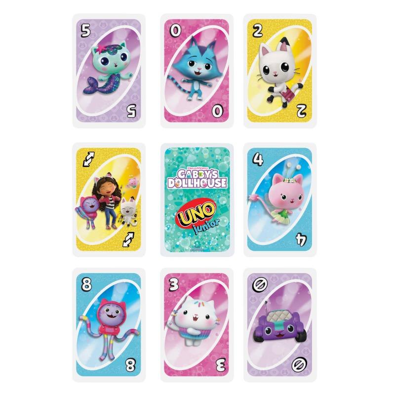 UNO Games Junior Gabby’s Dollhouse Card Game for Kid Parties