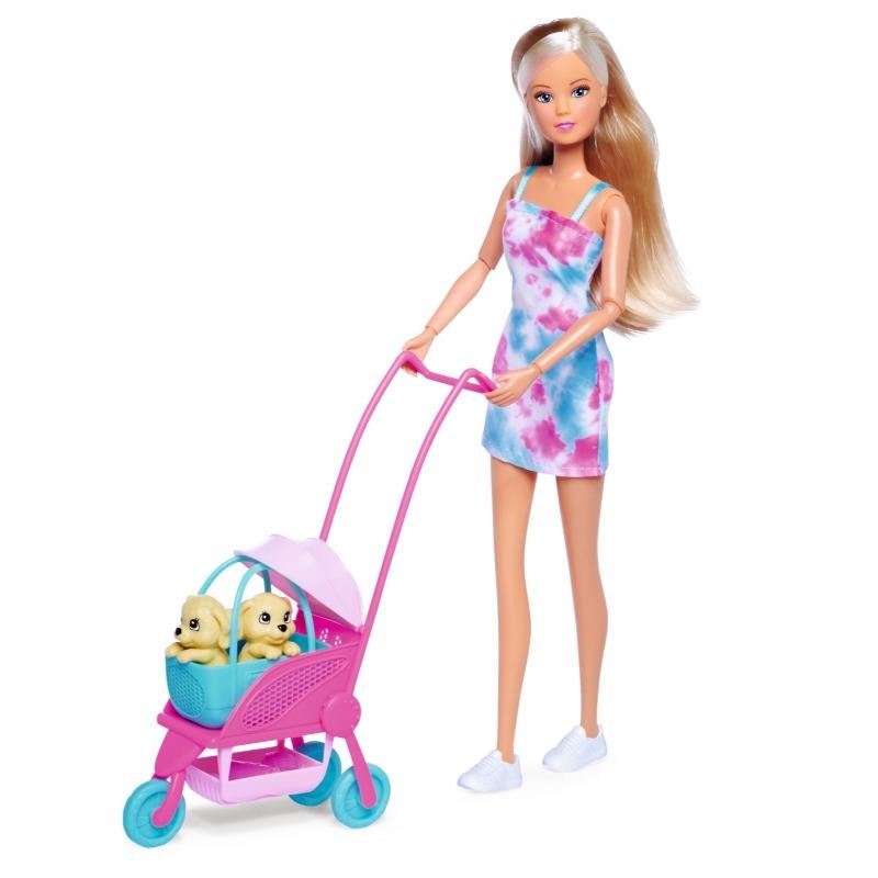 Simba Steffi Love Dog Boogie Doll with Puppy Stroller