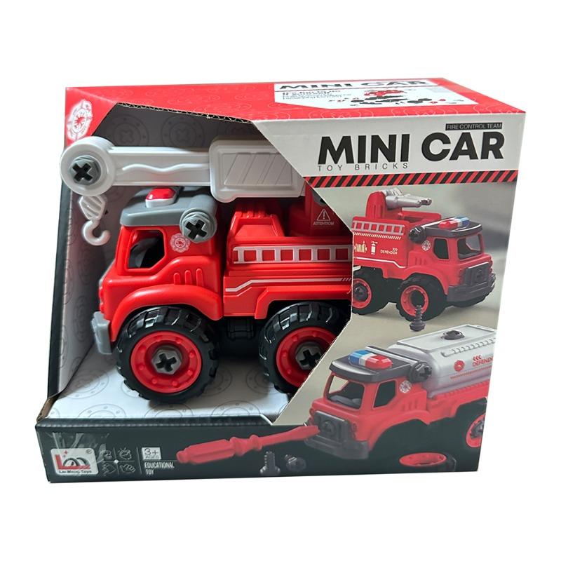 Mini Car DIY Toy Bricks - Fire Rescue Truck