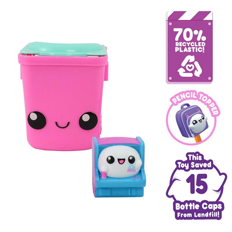 Recycling container with surprise - assorted shapes