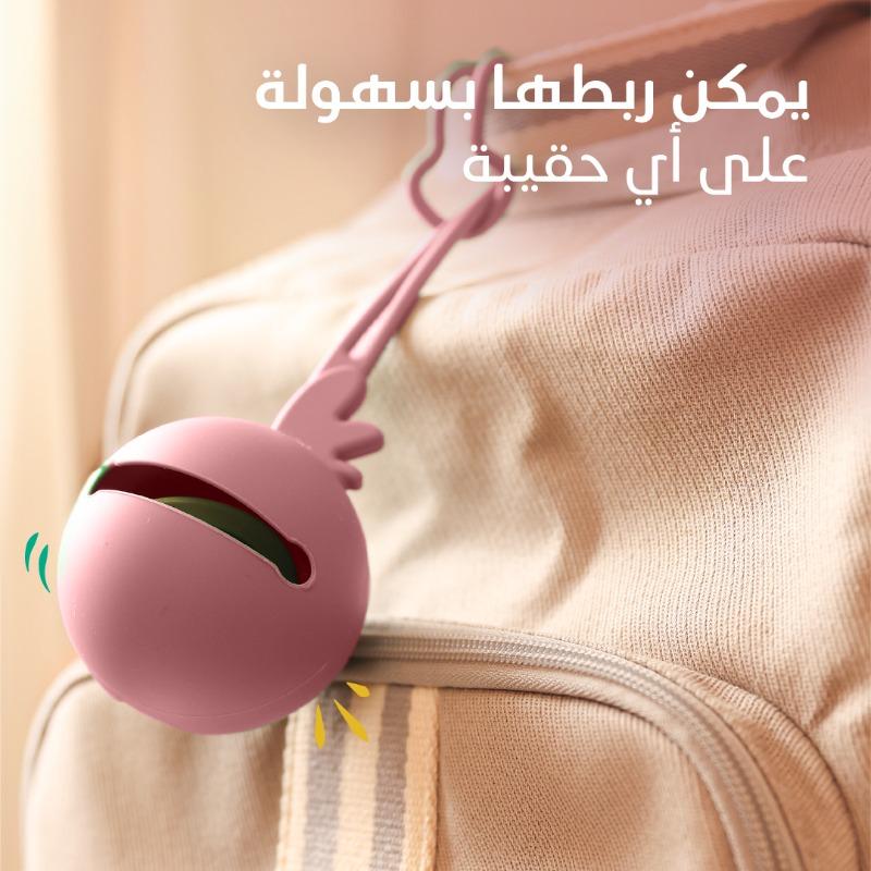 بيمبلي - حاملة اللهاية سيليكون لون وردي