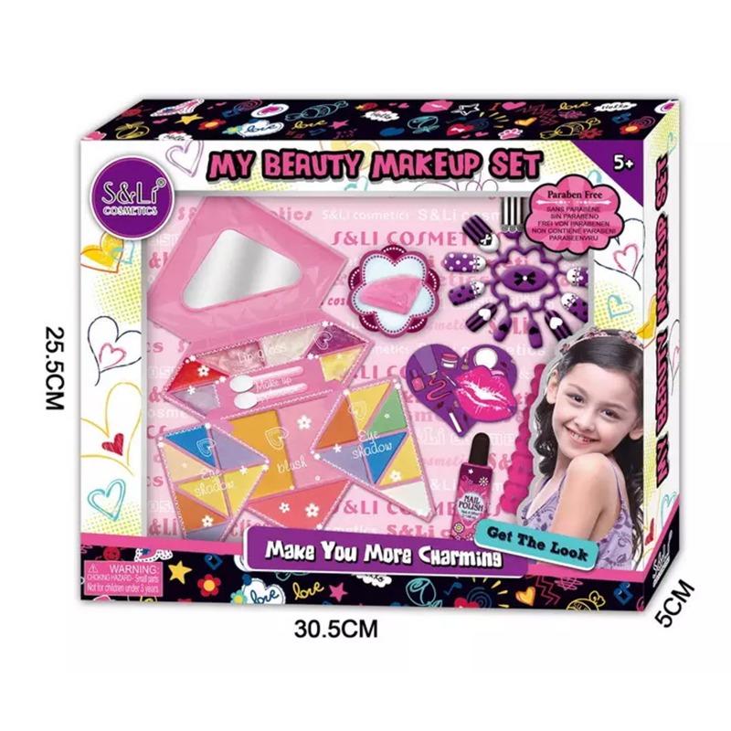 Sparkle And Gliter Make Up And nails Polish Set