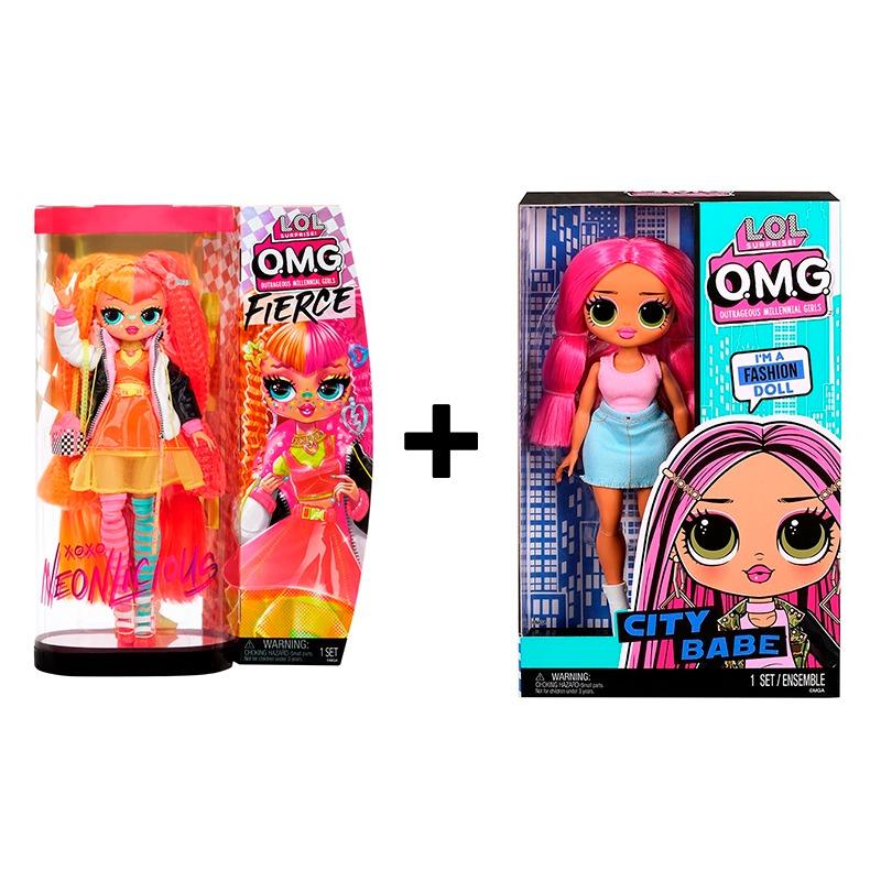Buy 1 Get 1 L.O.L. Surprise Neonlicious Doll + City Babe