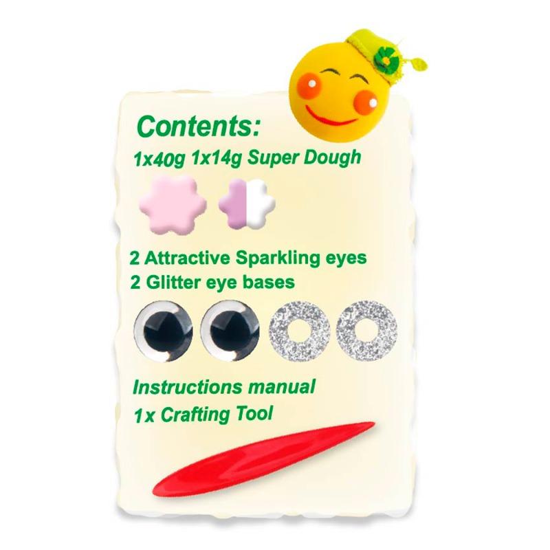 بوليندا - مجموعة تشكيل الصلصال سوبر سباركلنج آي لون بنفسجي