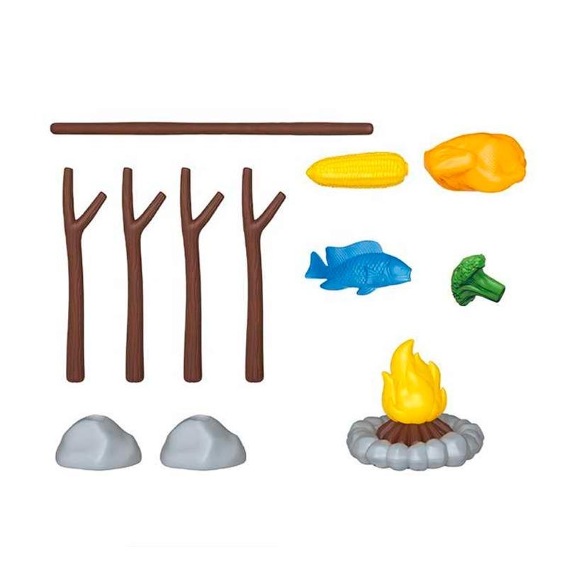 مجموعة لعب حطب المخيم - 14 قطعة