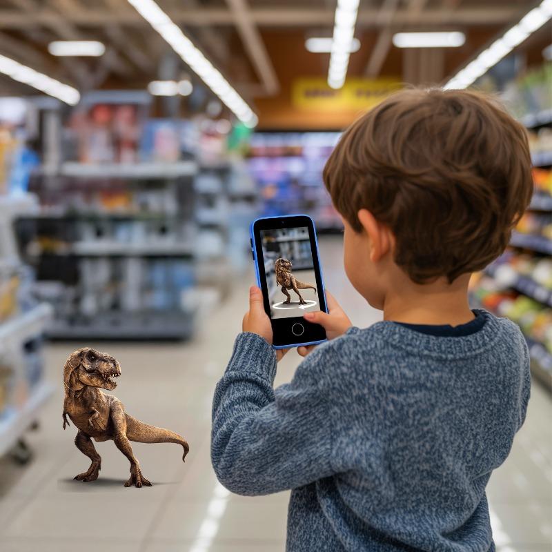 WatchOut Kids Learn Phone with Zero Eye Strain screen, HD camera, Learning Content, Parental Control, Screen and App Time Limit, Emergency WiFi Calling and Kids Safe PlayStore (Blue Dino)