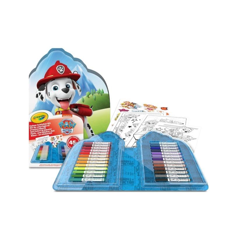 Crayola Case with Colours And Stickers Paw Petrol - 45 Pcs