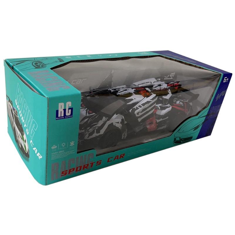 سيارة سباق رياضية نابضة بالحياة بمقياس 1:16 تعمل بالتحكم عن بعد مع إضاءة