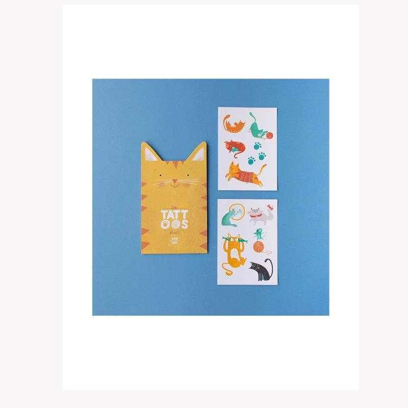 لوندجي - مجموعة تاتو بتصميم القطة 10 قطع
