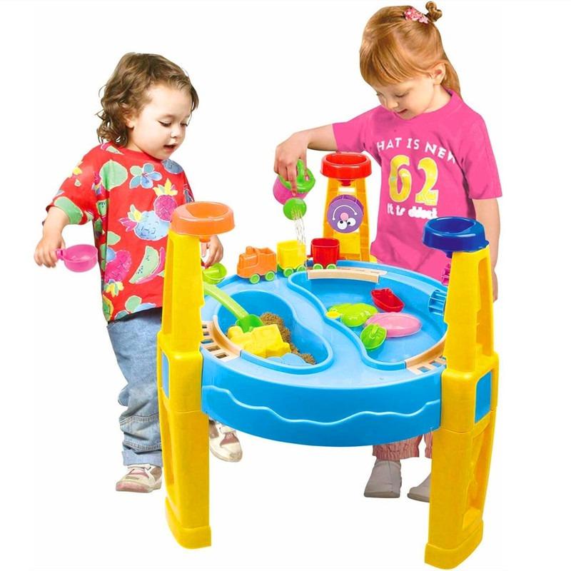 Hualian Sand and Water Table Set - Blue/Yellow