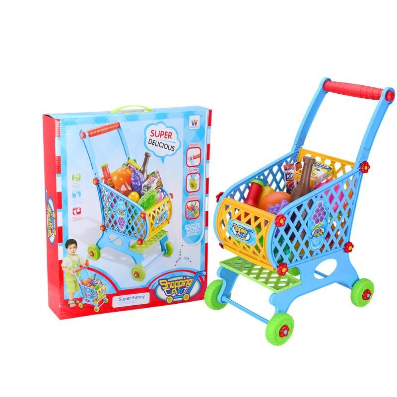 Kids Shopping Cart with Fruits & Vegetables