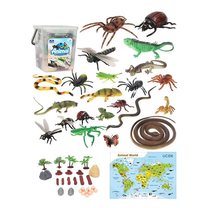 مجموعة الحشرات الزاحفة - 50 قطعة