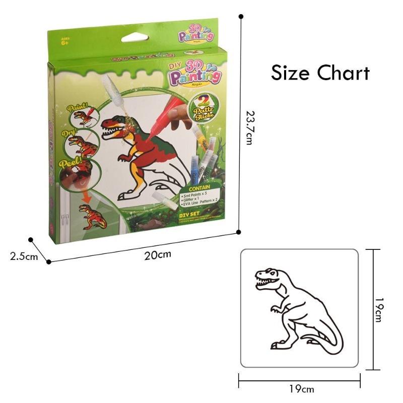 Little Story Kids Art & Craft 3D Painting Set - Dinosaur