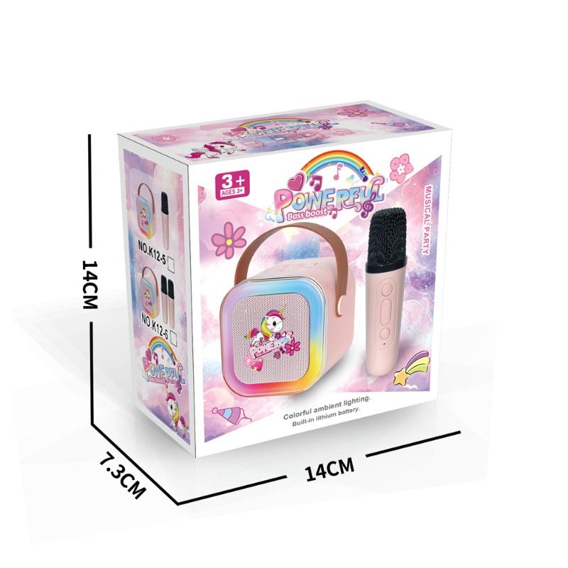 Unicorn Bluetooth Karaoke Microphone with LED Speaker