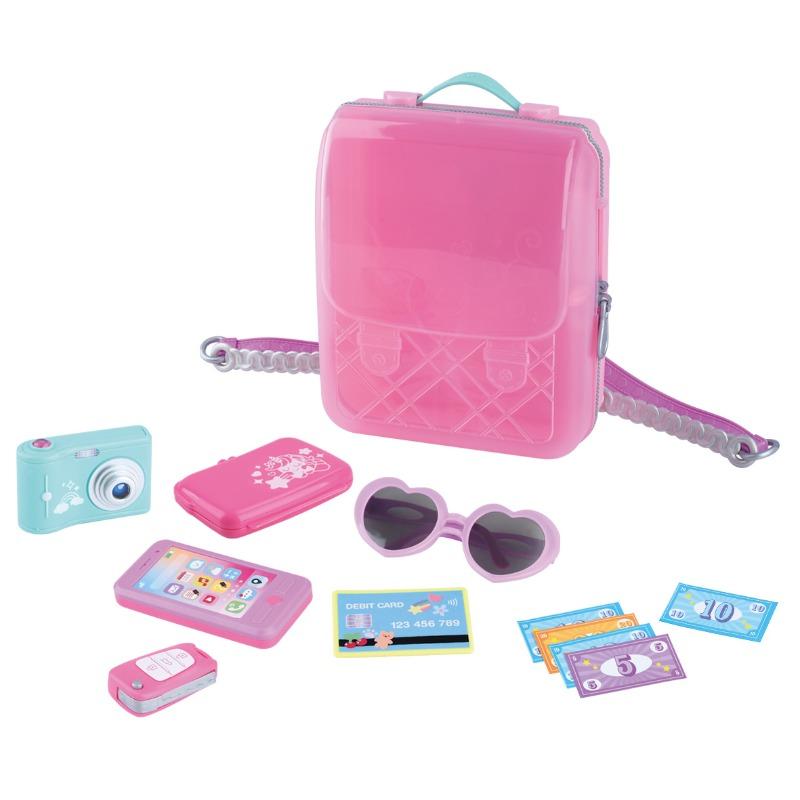 بلاي جو - حقيبة ظهر السفر 12 قطعة باللون الوردي