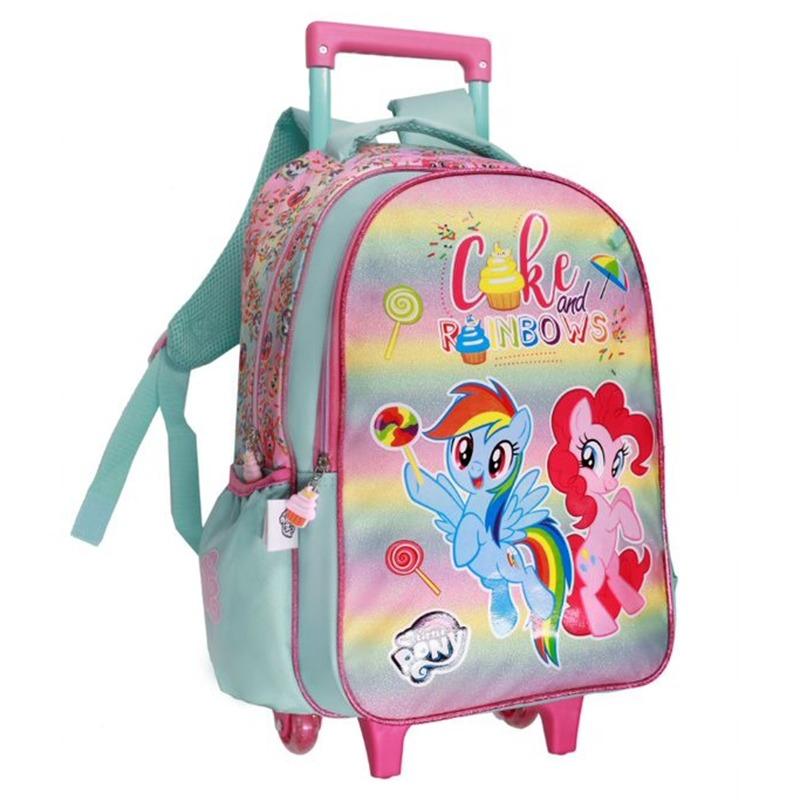 حقيبة الظهر ماي ليتل بوني المدرسية بعجلات مع مقلمة - حجم كبير