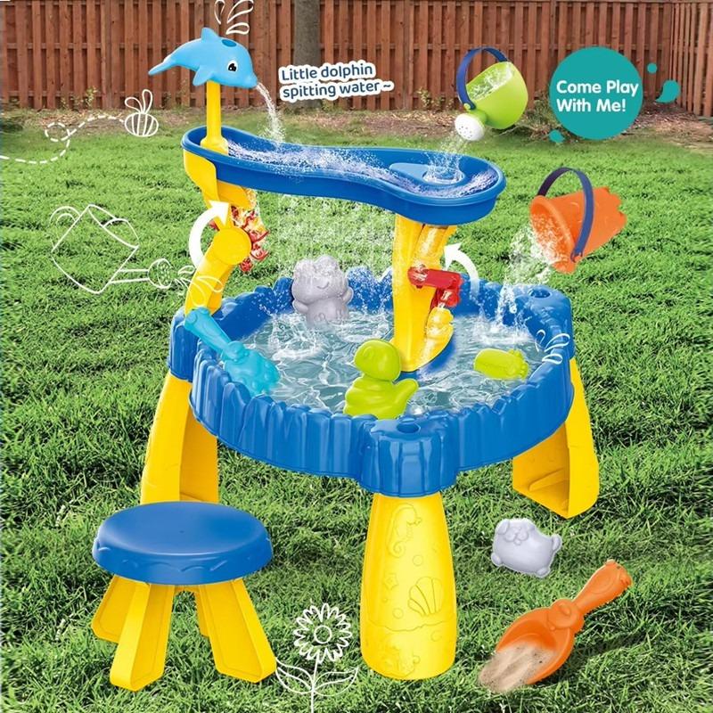 اتش جي - مجموعة طاولة الرمل والماء 2 في 1