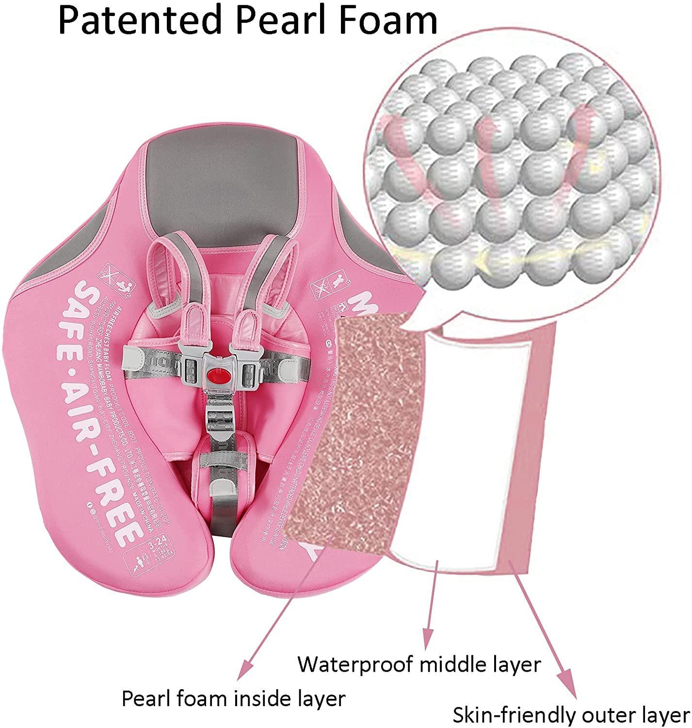 مامبو بيبي - عوامة للصدر للأطفال لون وردي
