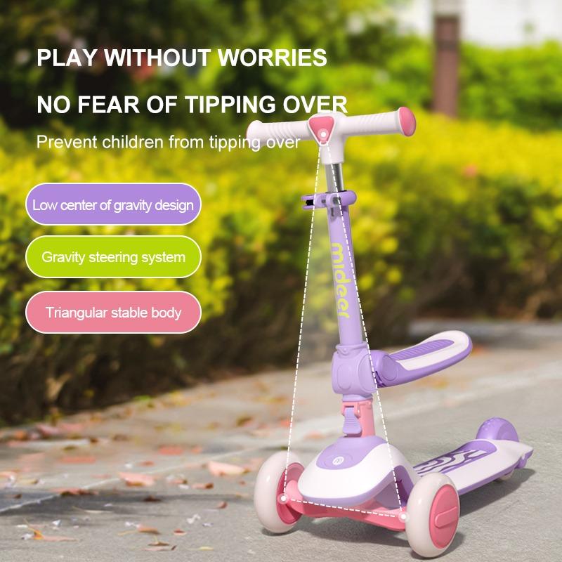 Mideer Kid Scooter With Seat - Purple