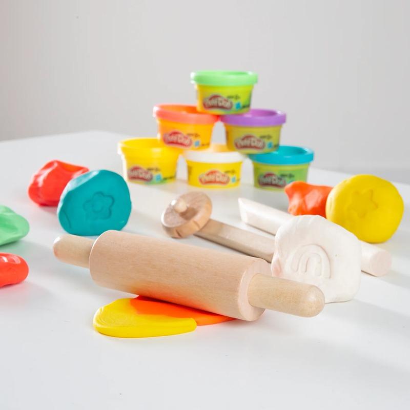 Play-Doh Play Set Wooden Tools Modelling Tins & Apron