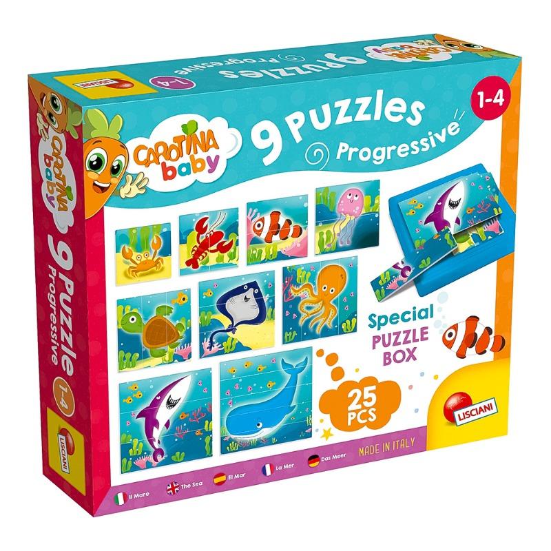 Lisciani Carotina Baby Progressive Puzzle Sea Animals